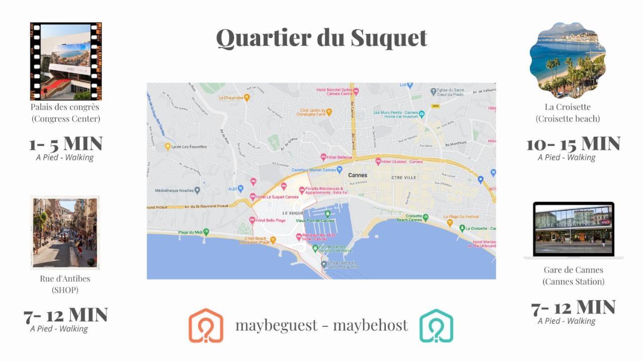 C054-Bel Appartement Lumineux Au Coeur Du Suquet Κάννες Εξωτερικό φωτογραφία